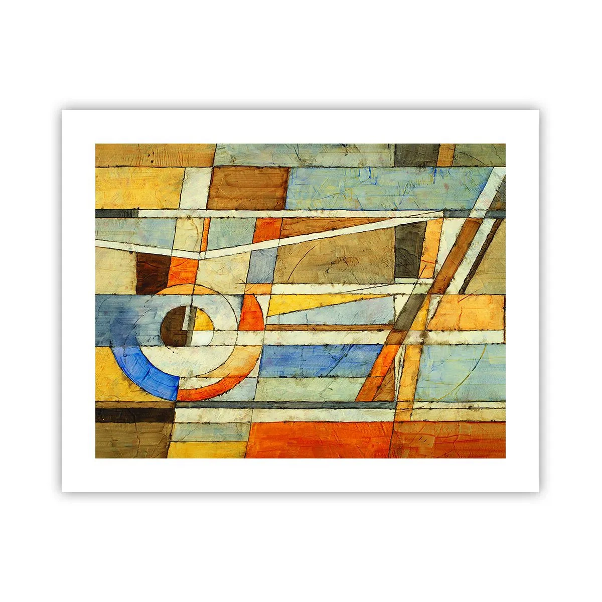 Poster - Cubism on a Construction Site - 50x40 cm