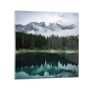 Glass picture - Quiet Please, Let's Not Wake Up Still Waters - 60x60 cm