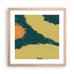 Poster in light oak frame - Abstract - Slow Motion - 40x40 cm