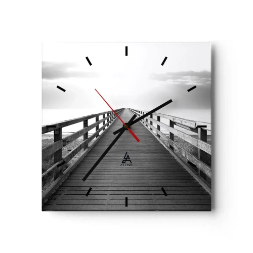 Wall clock - Clock on glass - In the Distance… - 30x30 cm