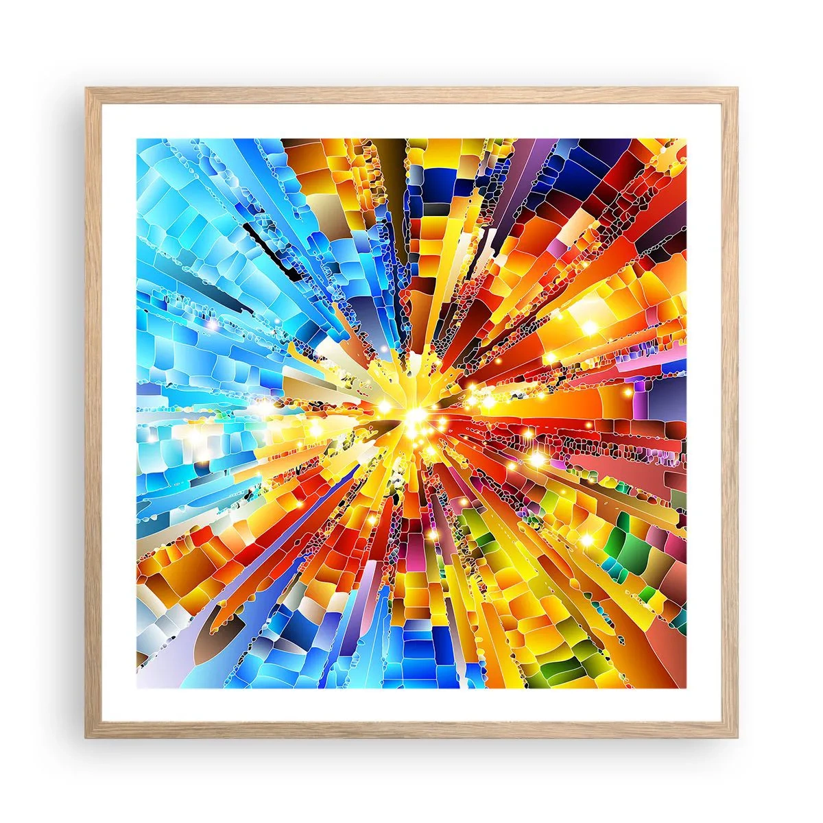 Poster in light oak frame - In Medias Res - 60x60 cm