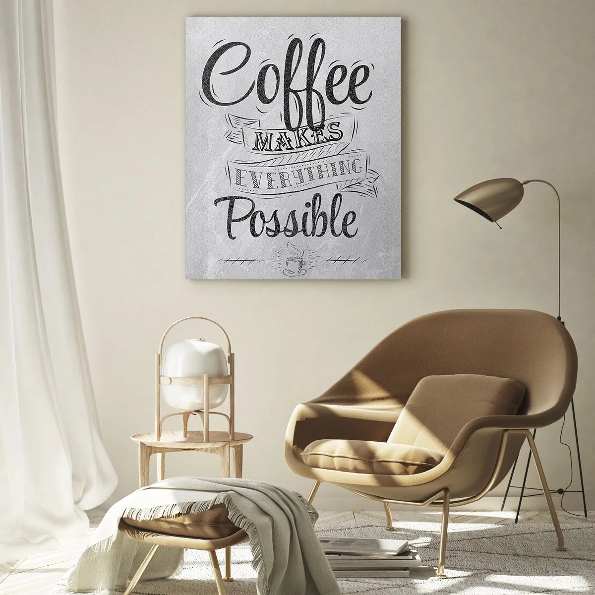Glass picture - How Not to Love Coffee - 50x70 cm