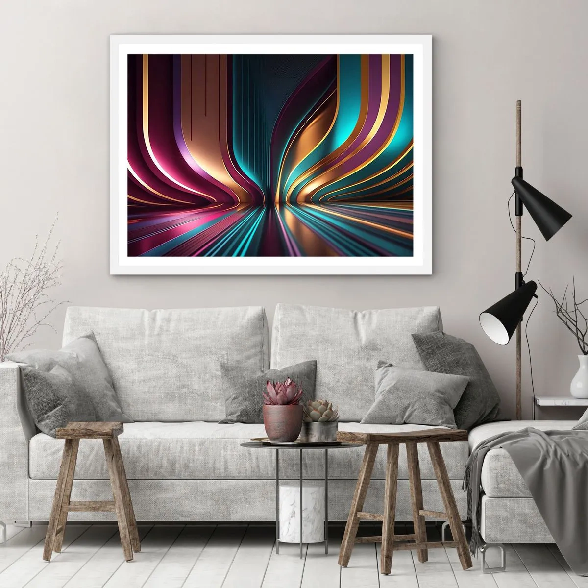 Poster in white frmae - Architecture of Light - 40x30 cm