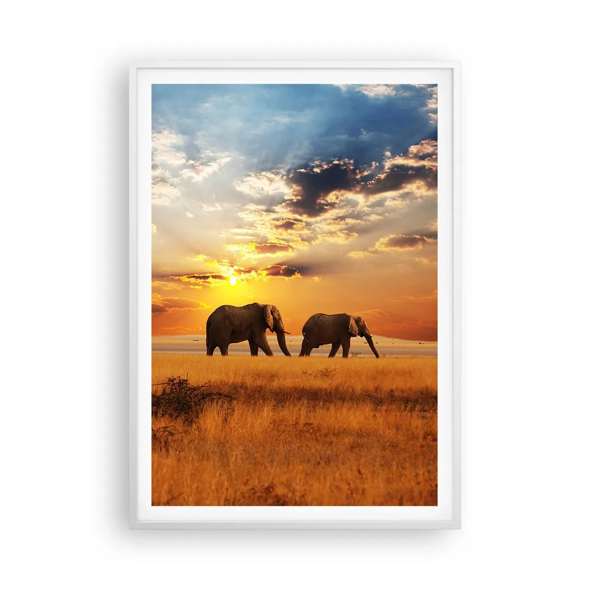 Poster in white frmae - Family Walk - 70x100 cm