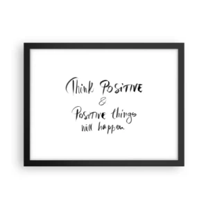 Poster in black frame - How to Live? - 40x30 cm