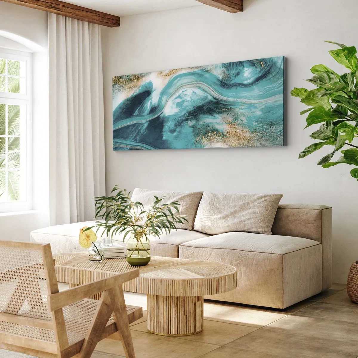 Canvas picture - River of Gold - 140x50 cm