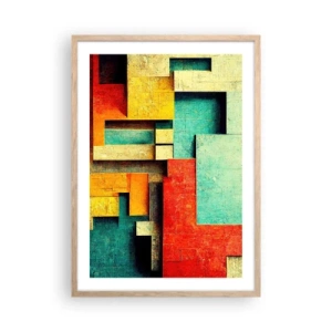 Poster in light oak frame - Festival of Right Angles - 50x70 cm