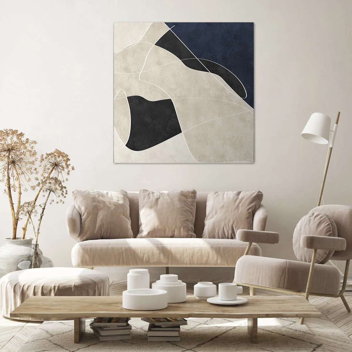 Canvas picture - Abstract Composition - Contrast of Colours - 50x50 cm