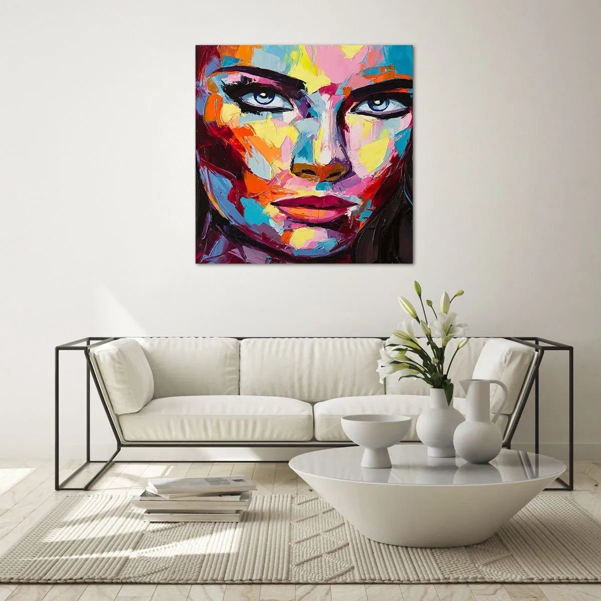 Glass picture - Soul Is Also Colourful - 40x40 cm