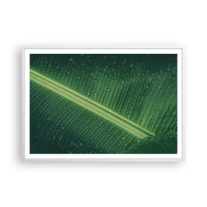 Poster in white frmae - Structure of Green - 100x70 cm