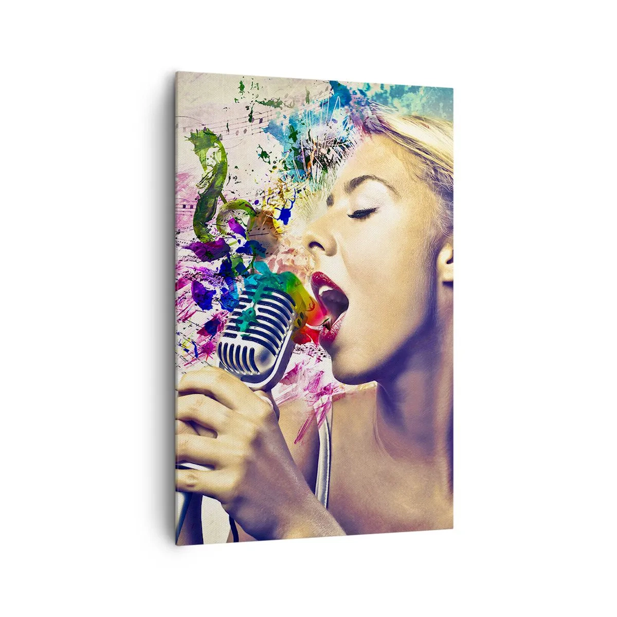 Canvas picture - Painting the World with One's Voice - 80x120 cm