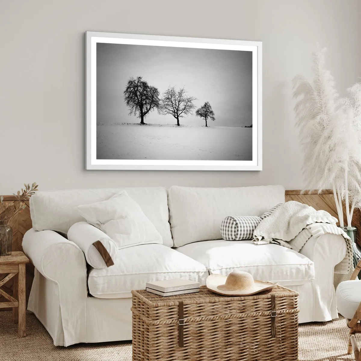 Poster in white frmae - What Are They Dreaming About? - 100x70 cm