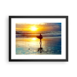 Poster in black frame - Return of a Warrior - 40x30 cm