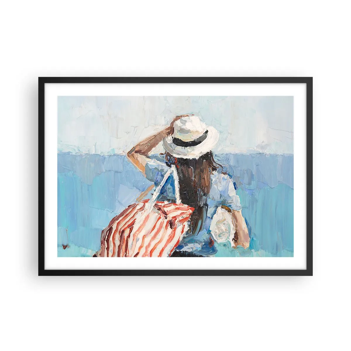 Poster in black frame - Welcome to Holiday - 70x50 cm