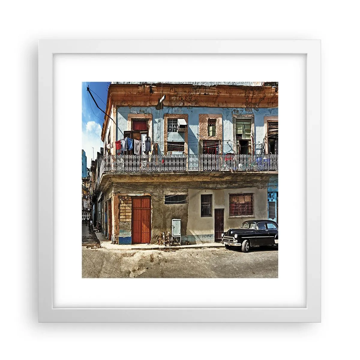 Poster in white frmae - Havana Style - 30x30 cm