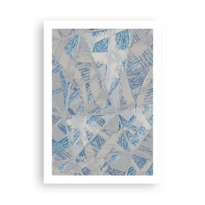 Poster - In Blue and Grey Maze - 50x70 cm