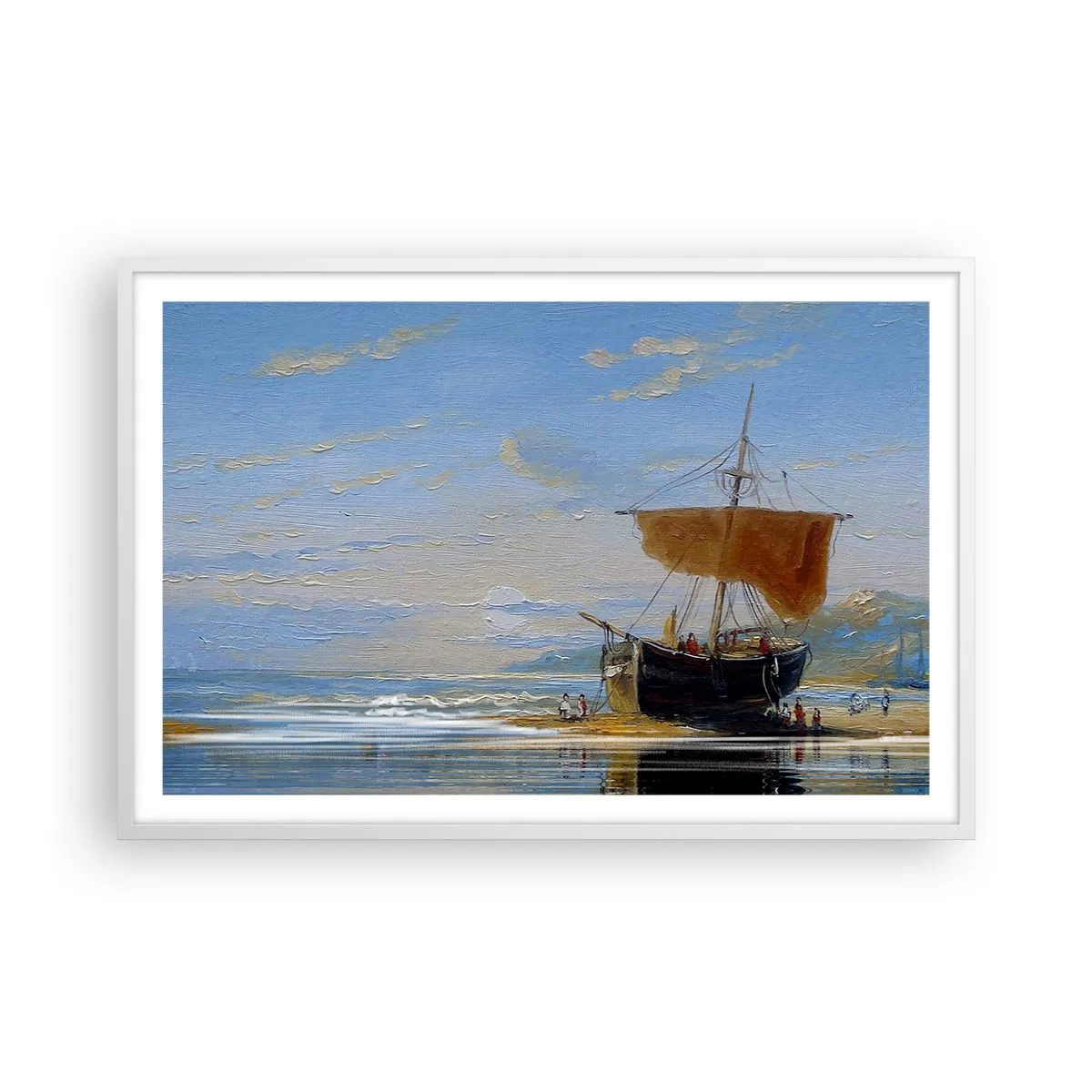 Poster in white frmae - Water, Earth, Air - 91x61 cm