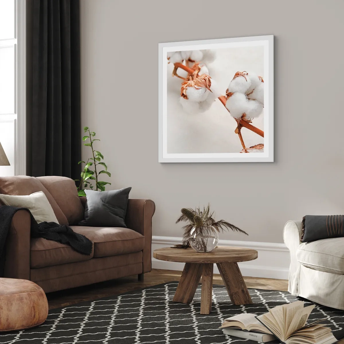 Poster in white frmae - Just Cuddle It - 40x40 cm