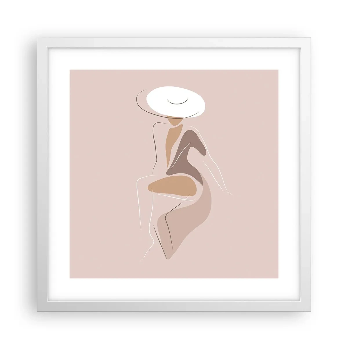 Poster in white frmae - Being a Lady - 40x40 cm