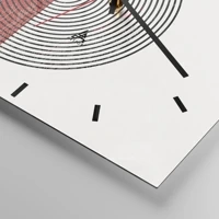 Clock face with lines