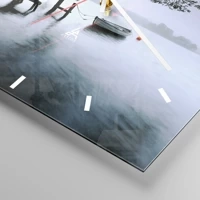 Clock face with lines