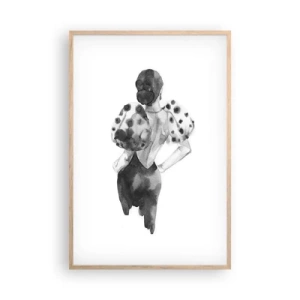 Poster in light oak frame - She Passed by - 61x91 cm