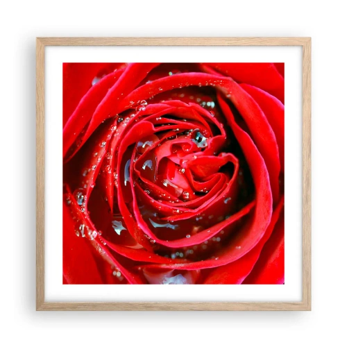 Poster in light oak frame - In Dew Drops - 50x50 cm