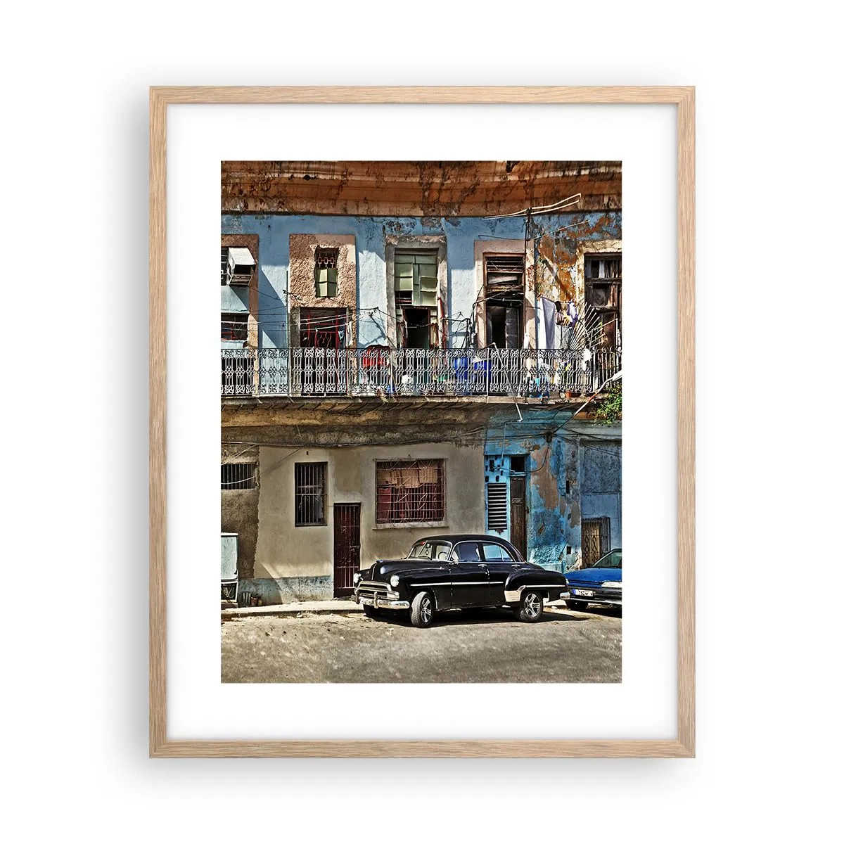 Poster in light oak frame - Havana Style - 40x50 cm