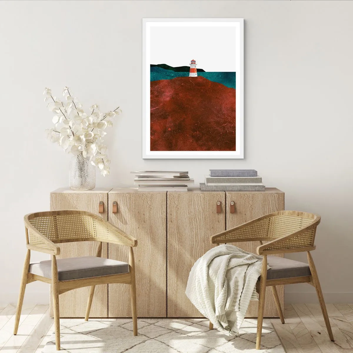 Poster in white frmae - Gazing at the Sea - 30x40 cm