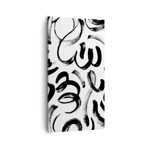Canvas picture - Black on White - 55x100 cm