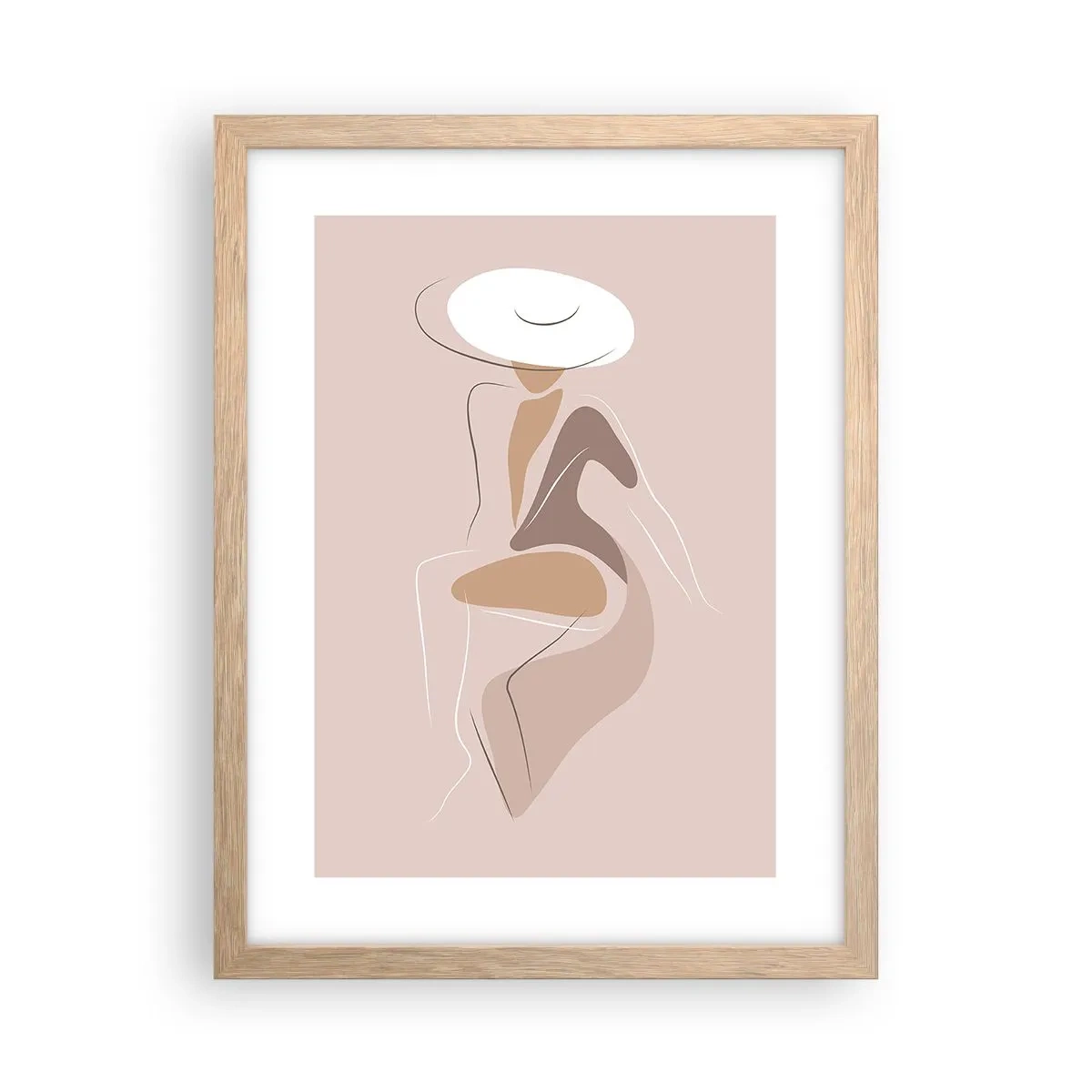 Poster in light oak frame - Being a Lady - 30x40 cm