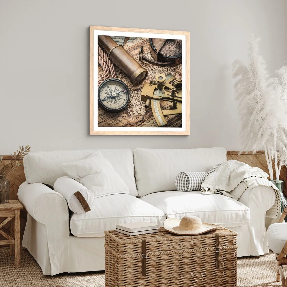 Poster in light oak frame - Show the Way - 30x30 cm