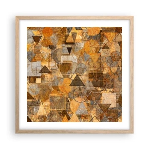 Poster in light oak frame - World Caught in One Form - 50x50 cm
