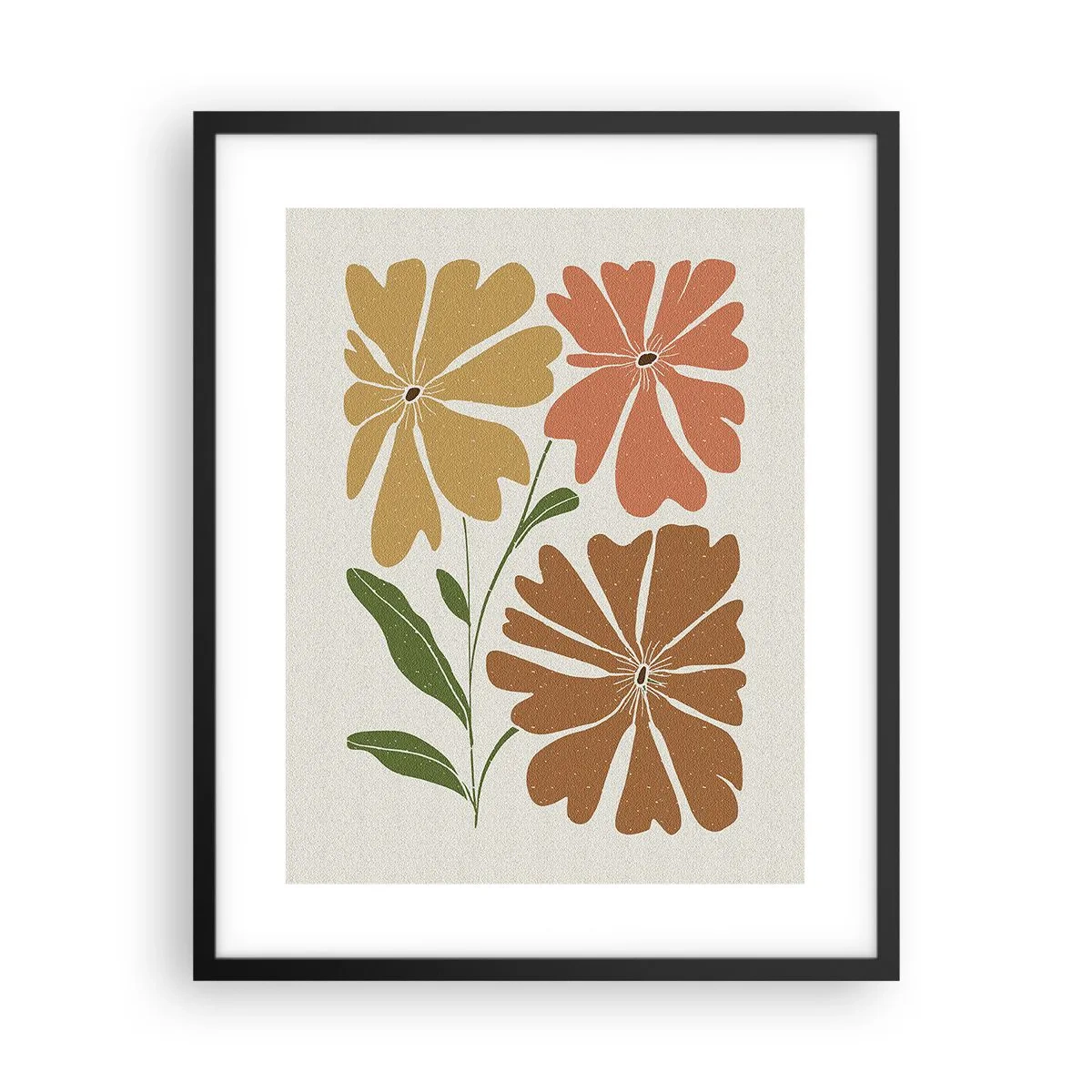 Poster in black frame - Nature and Geometry - 40x50 cm