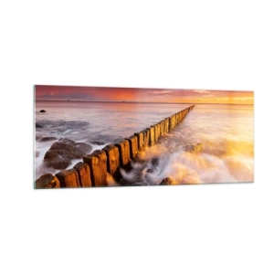 Glass picture - Gentleness of Waves - 100x40 cm