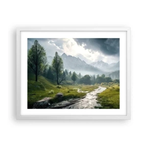 Poster in white frmae - There And Back - 50x40 cm