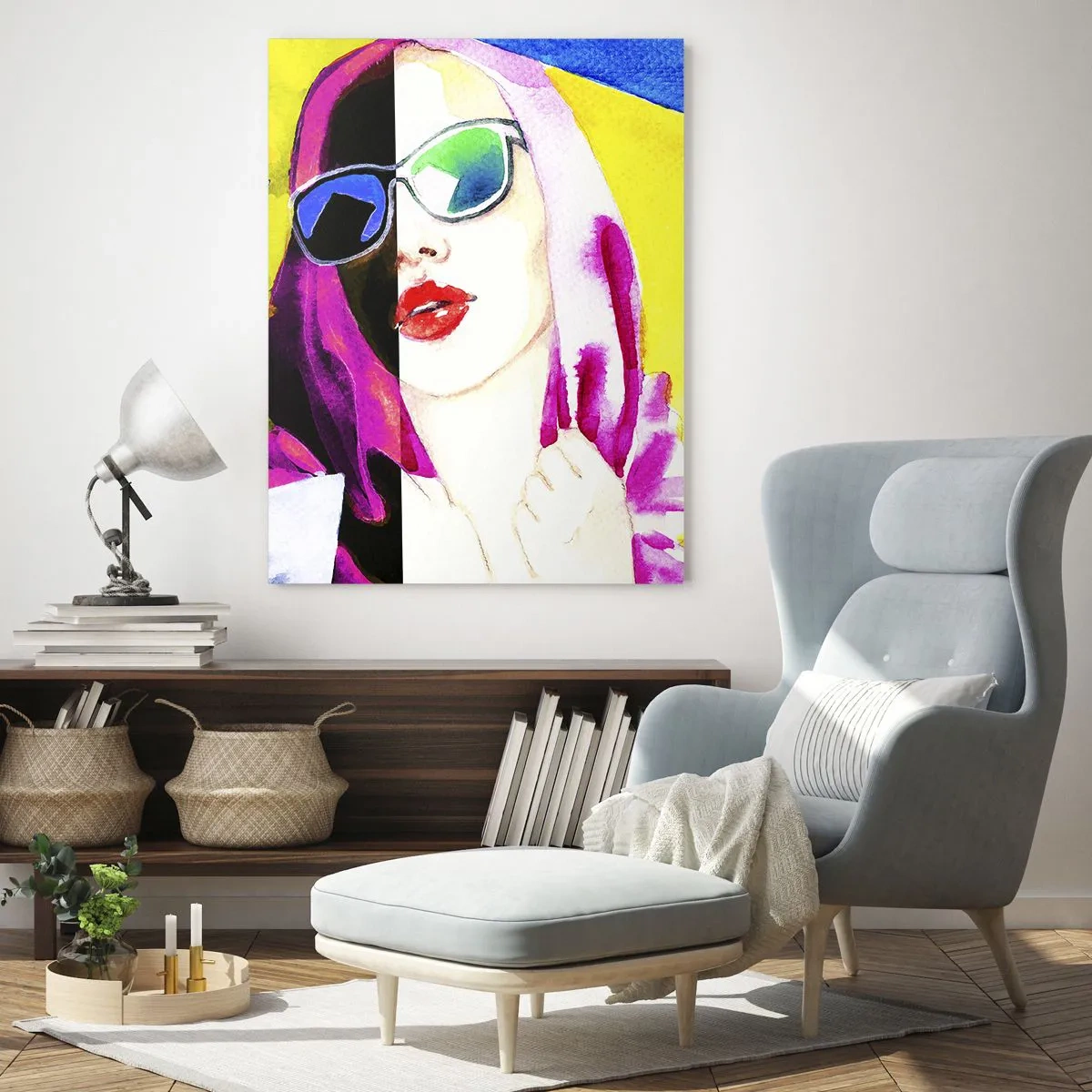 Glass picture - I Am not White I Am not Black - 80x120 cm