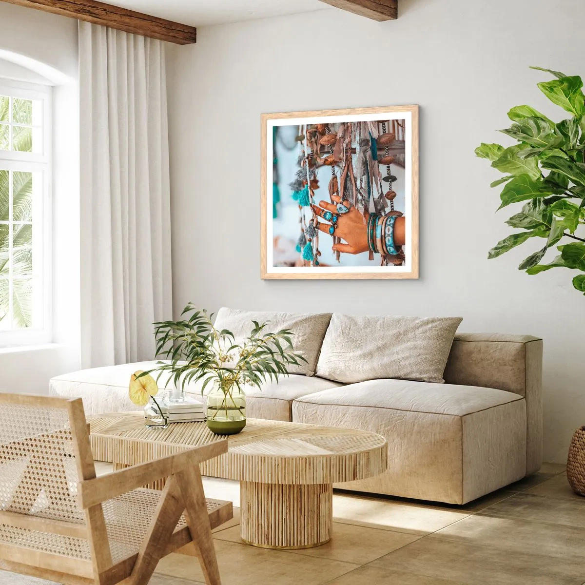 Poster in light oak frame - Local Treasures - 60x60 cm