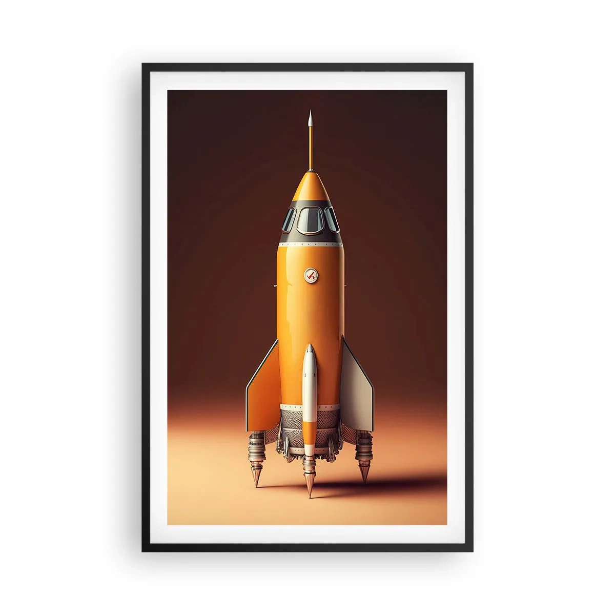 Poster in black frame - It Starts with a Dream - 61x91 cm