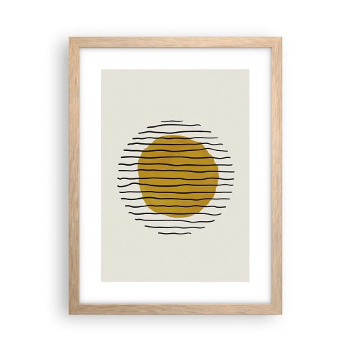 Poster in light oak frame - Abstract Shivering from Heat - 30x40 cm