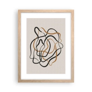 Poster in light oak frame - Everything Is Tangled UP - 30x40 cm