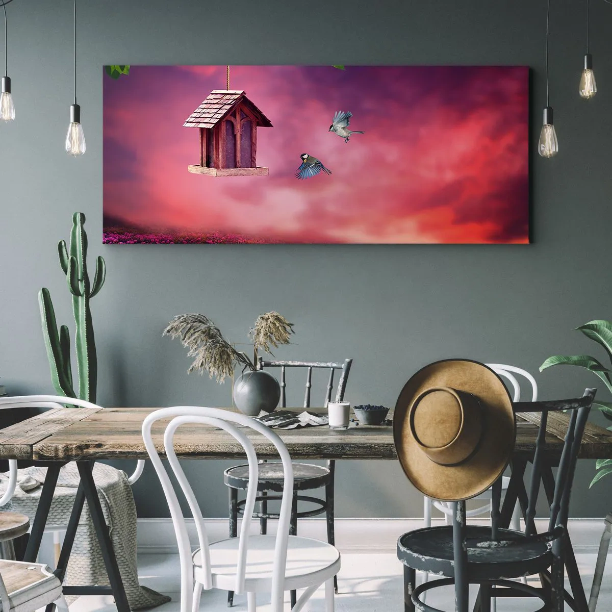 Canvas picture - Invitation to Dinner - 90x30 cm