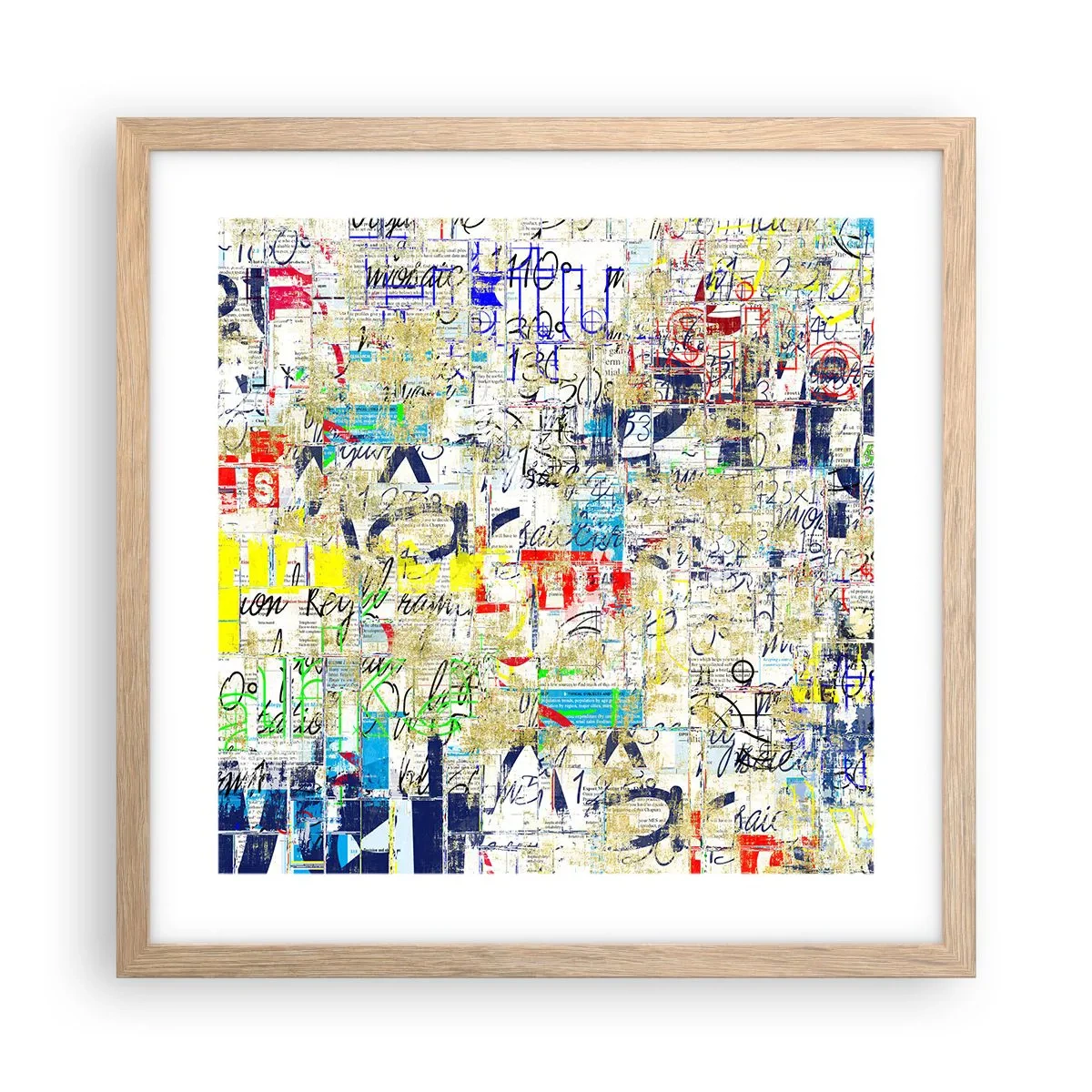 Poster in light oak frame - Feast for the Eyes - 40x40 cm