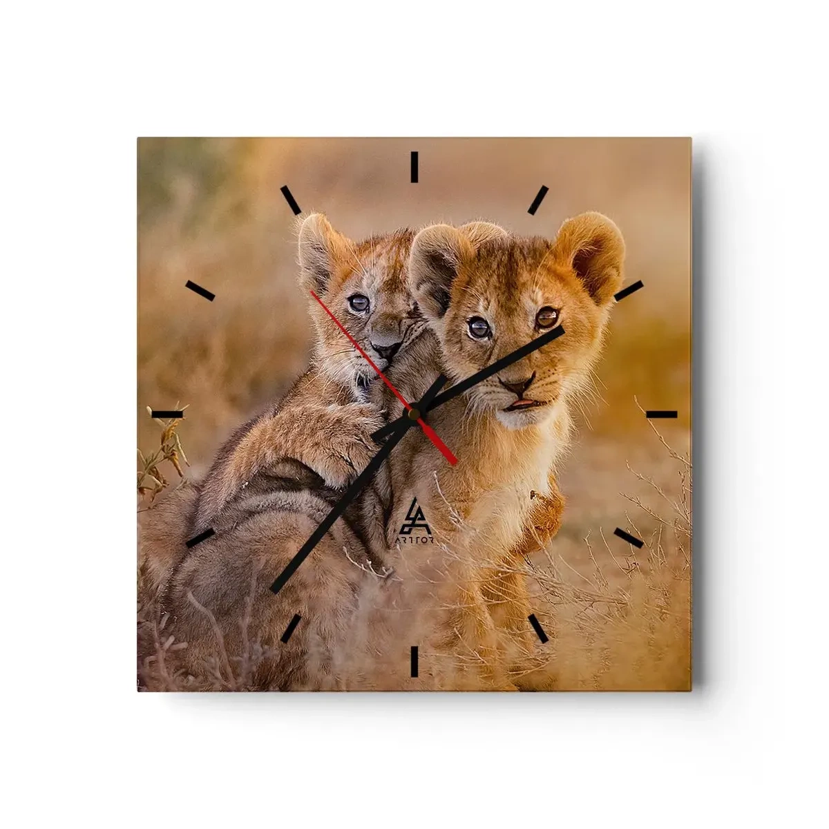Wall clock - Clock on glass - Do Not Disturb! We Are Playing - 30x30 cm
