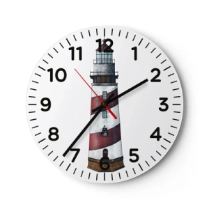 Wall clock - Clock on glass - Always on Guard - 40x40 cm