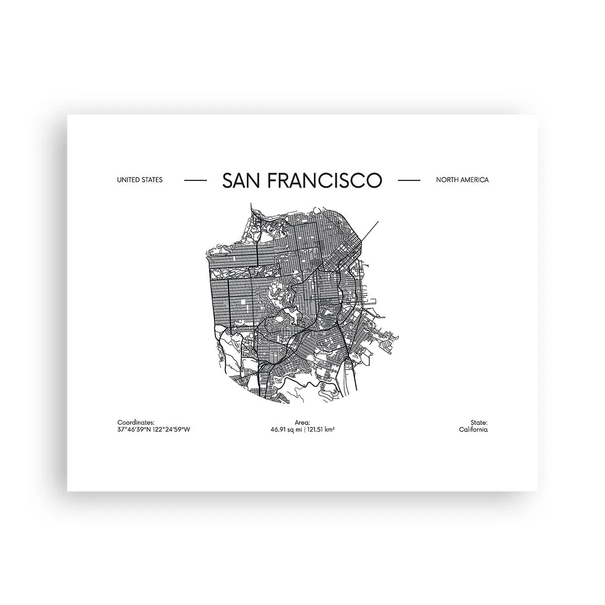 Poster - Anatomy of San Francisco - 50x40 cm
