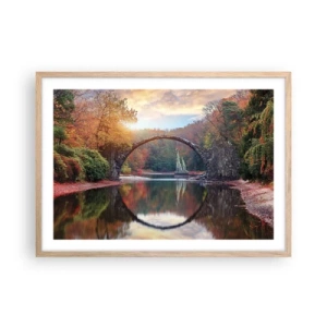 Poster in light oak frame - On the Other Side of a Mirror - 70x50 cm