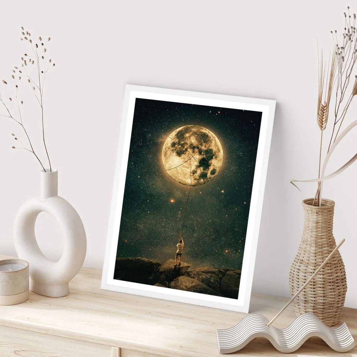 Poster in white frmae - One that Stole the Moon - 70x100 cm
