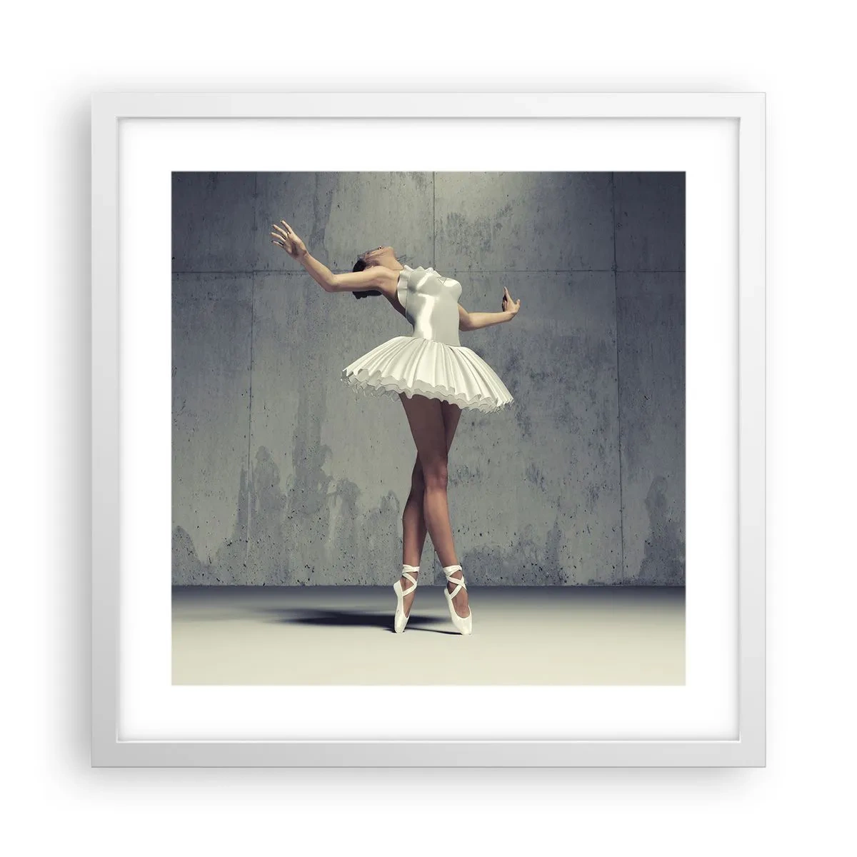 Poster in white frmae - Light like a Bird - 40x40 cm