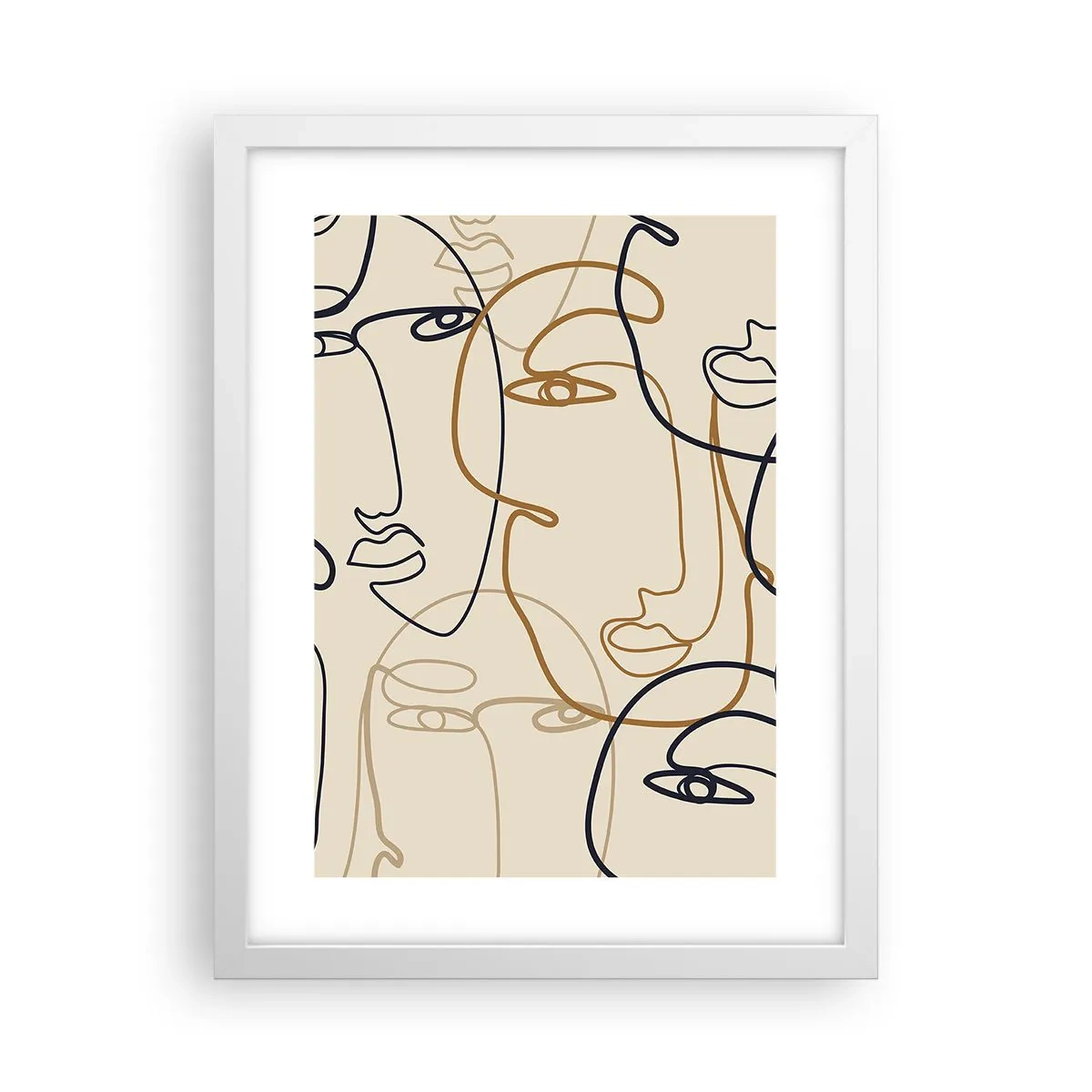 Poster in white frmae - Multiplied Portrait - 30x40 cm